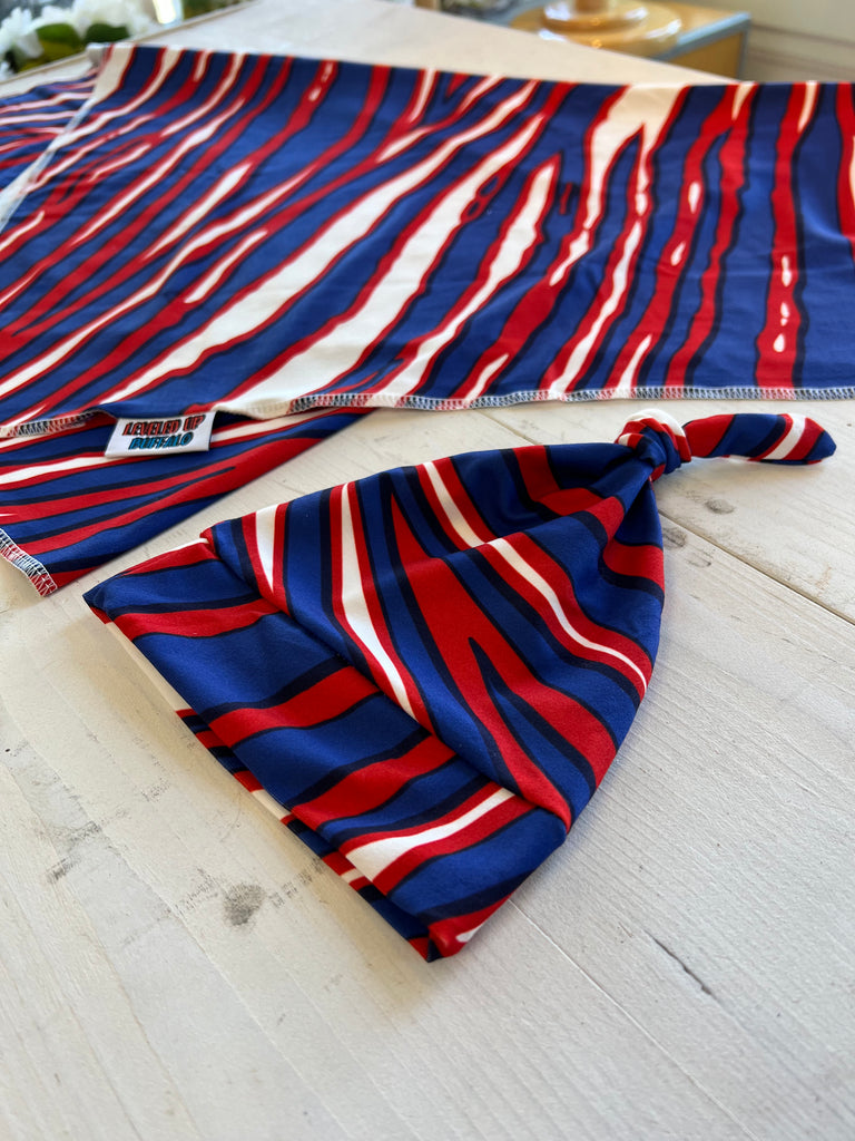 G.O.A.T Swaddle Blanket & Hat - G.O.A.T Collection by Leveled Up Buffalo