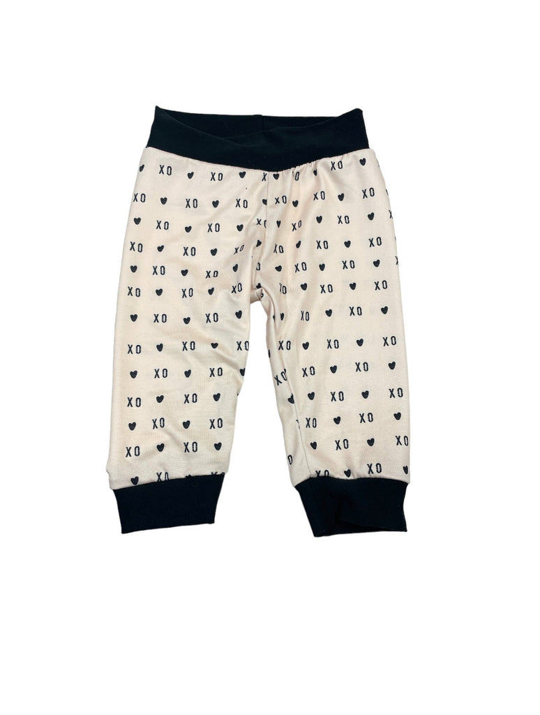 BABY Joggers - XO Black & Soft Blush