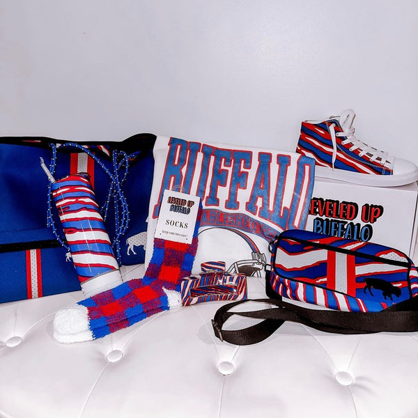 Vintage Buffalo Football White Adult Sweatshirt by Leveled Up Buffalo