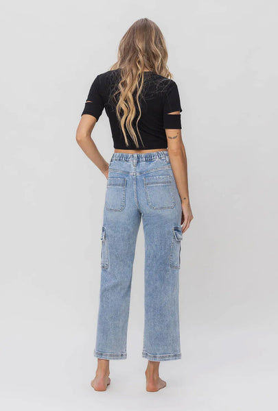 90’s Cargo Crop High Waist Jeans
