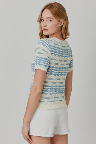 Sweet Scallop Sweater Top