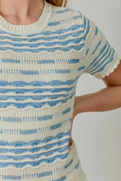 Sweet Scallop Sweater Top