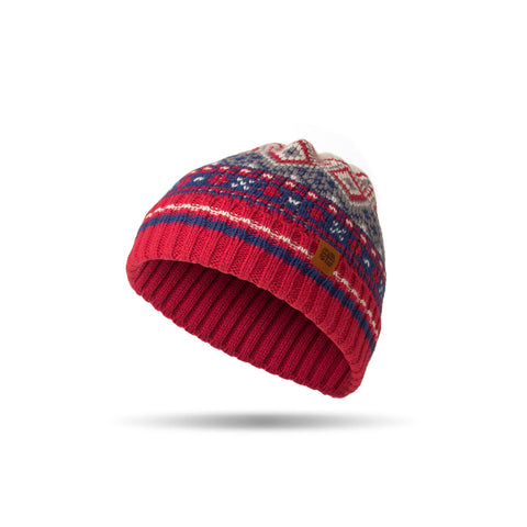 KIDS Red Fair Isle Beanie