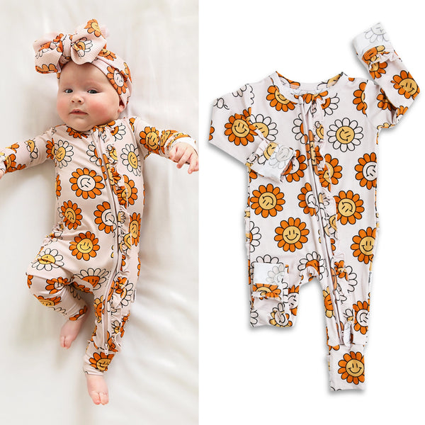 Margot Ruffle Zip Onesie