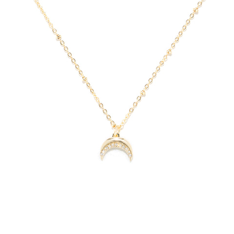 Soul Stacks - Shimmer Moon Pendant Necklace