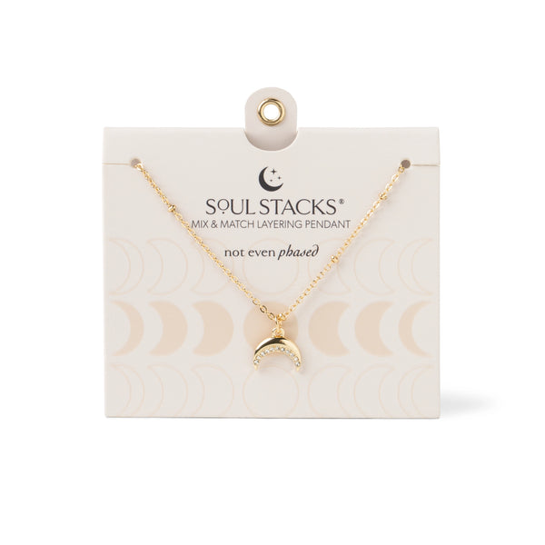 Soul Stacks - Shimmer Moon Pendant Necklace