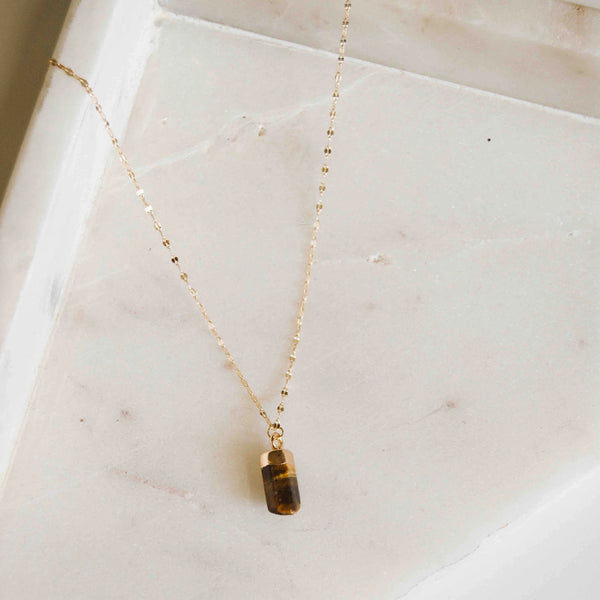 Clear Mind Crystal Stone Pendant - Tiger’s Eye