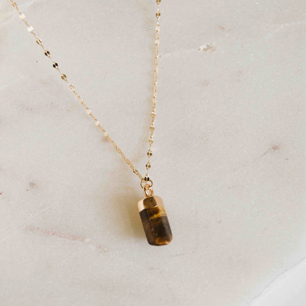 Clear Mind Crystal Stone Pendant - Tiger’s Eye