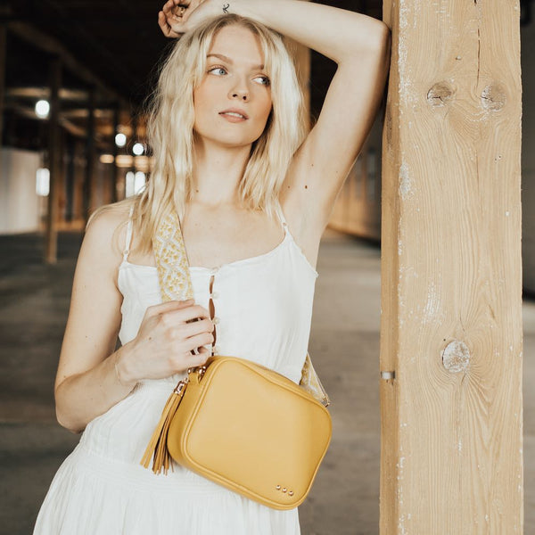 Willow Camera Crossbody Bag - Mustard