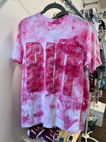 Pink Floral BUF Tee - MyMark Designs