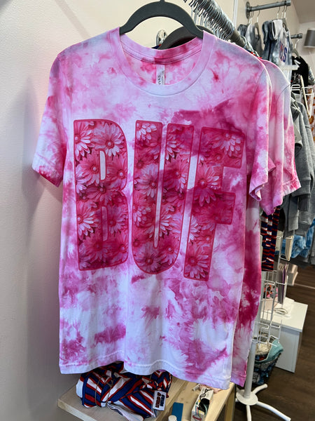 Pink Floral BUF Tee - MyMark Designs