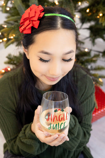 Jingle Juice Holiday Christmas Wine Glass