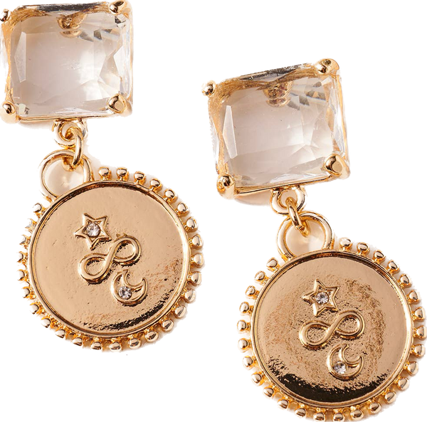 Celestial Glass Stone Dangling Earrings