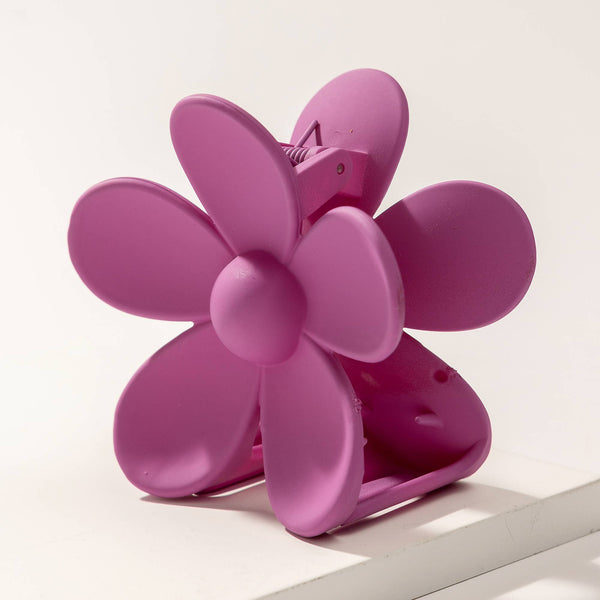 Large Matte Flower Hair Claws