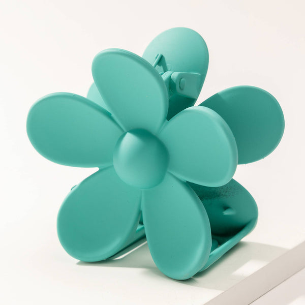 Large Matte Flower Hair Claws