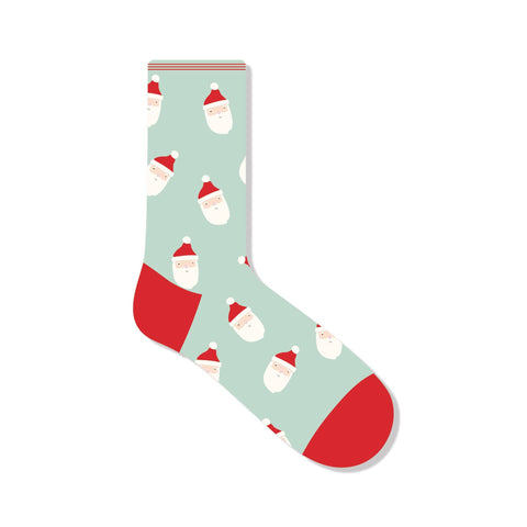 Whimsy Santa Scatter Santa Adult Socks