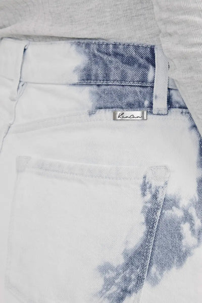 Tidal Wave White Denim Shorts
