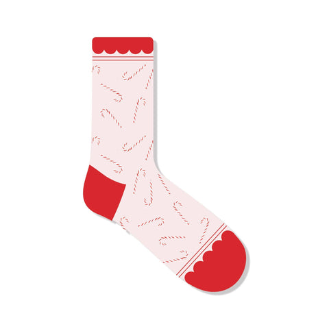 Whimsy Santa Candy Cane Kids Socks