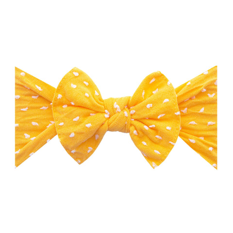 Sunshine Dot Patterned Shabby Knot Headband by BABY BLING