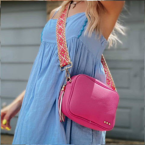 Willow Camera Crossbody Bag - Pink