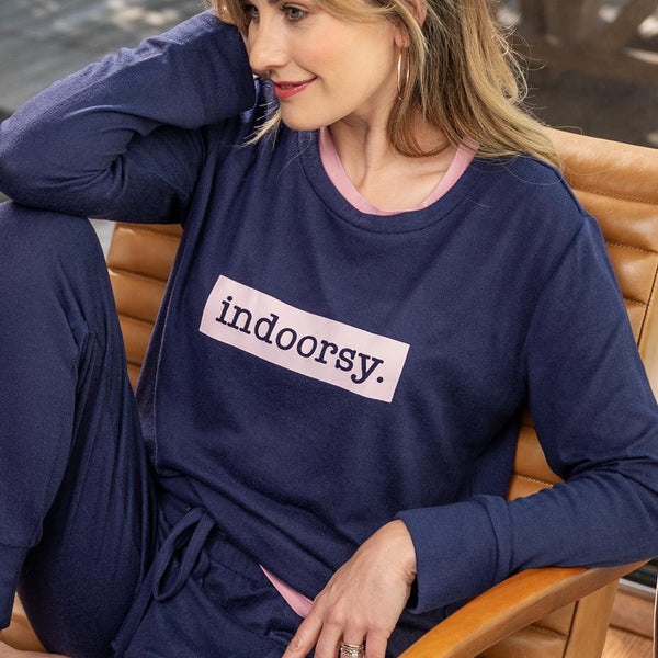 "INDOORSY" Lounge Sweater by Hello Mello