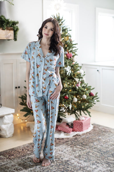 SANTA'S HELPERS Pajama Top by Hello Mello