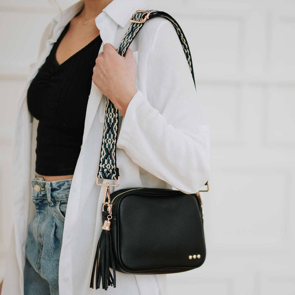 Willow Camera Crossbody Bag - Black
