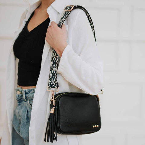 Willow Camera Crossbody Bag - Black