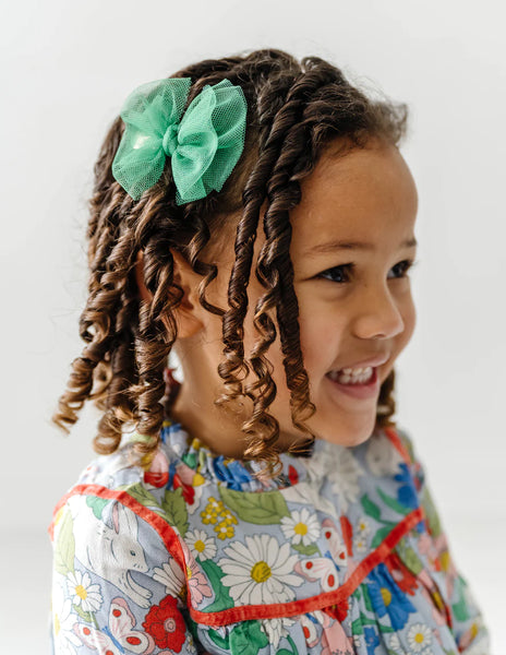 Kelly Green 2PK Tulle Clips