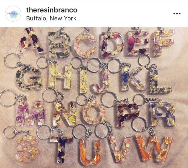 Resin Initial Keychains