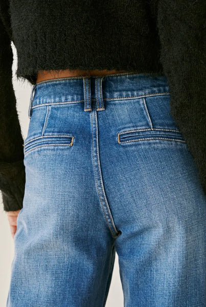 Celine Ultra High Rise Wide Leg Jeans