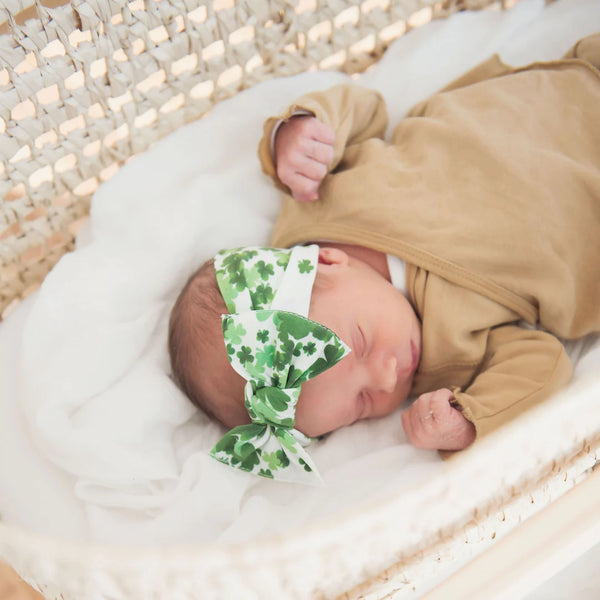 Lucky Clover Printed Knot Headband