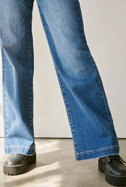 Celine Ultra High Rise Wide Leg Jeans
