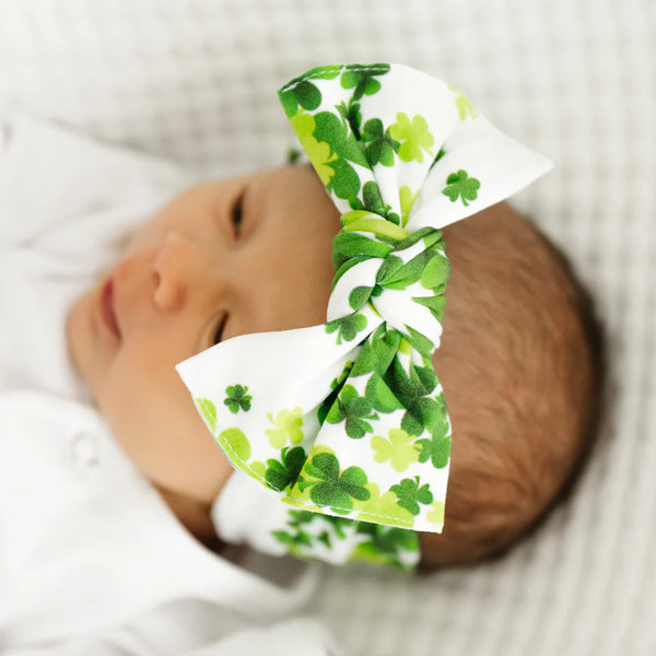 Lucky Clover Printed Knot Headband
