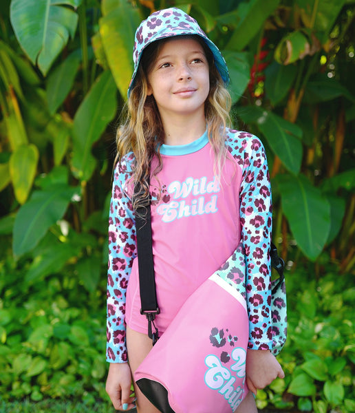 Kids Reversible UV Protected Bucket Hat - Wild Child