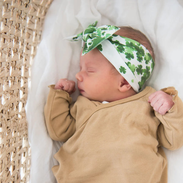 Lucky Clover Printed Knot Headband
