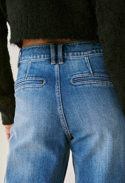 Celine Ultra High Rise Wide Leg Jeans