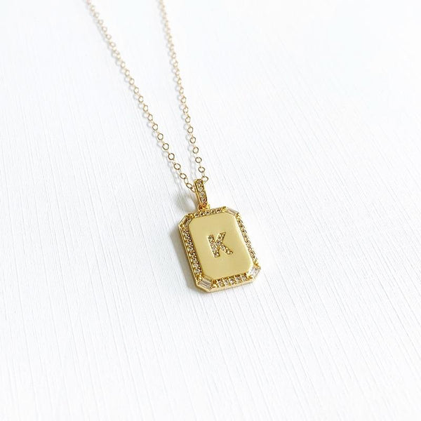 Pavé Initial Necklaces