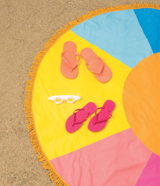 Here Comes the Sun 60” Round Beach Towel Blanket