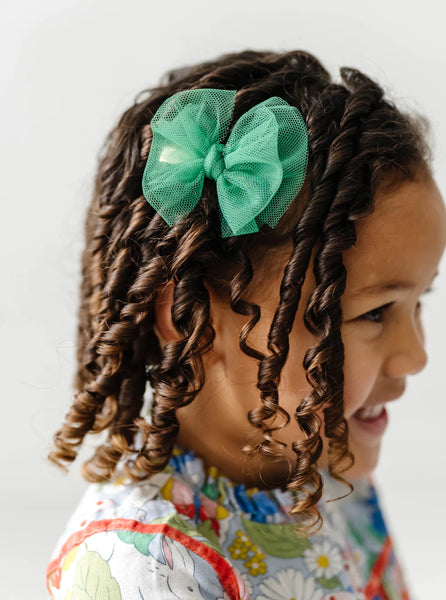 Kelly Green 2PK Tulle Clips