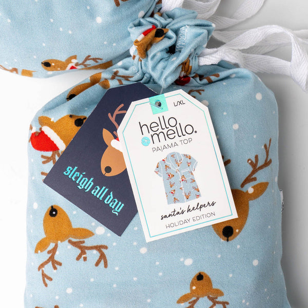 SANTA'S HELPERS Pajama Top by Hello Mello
