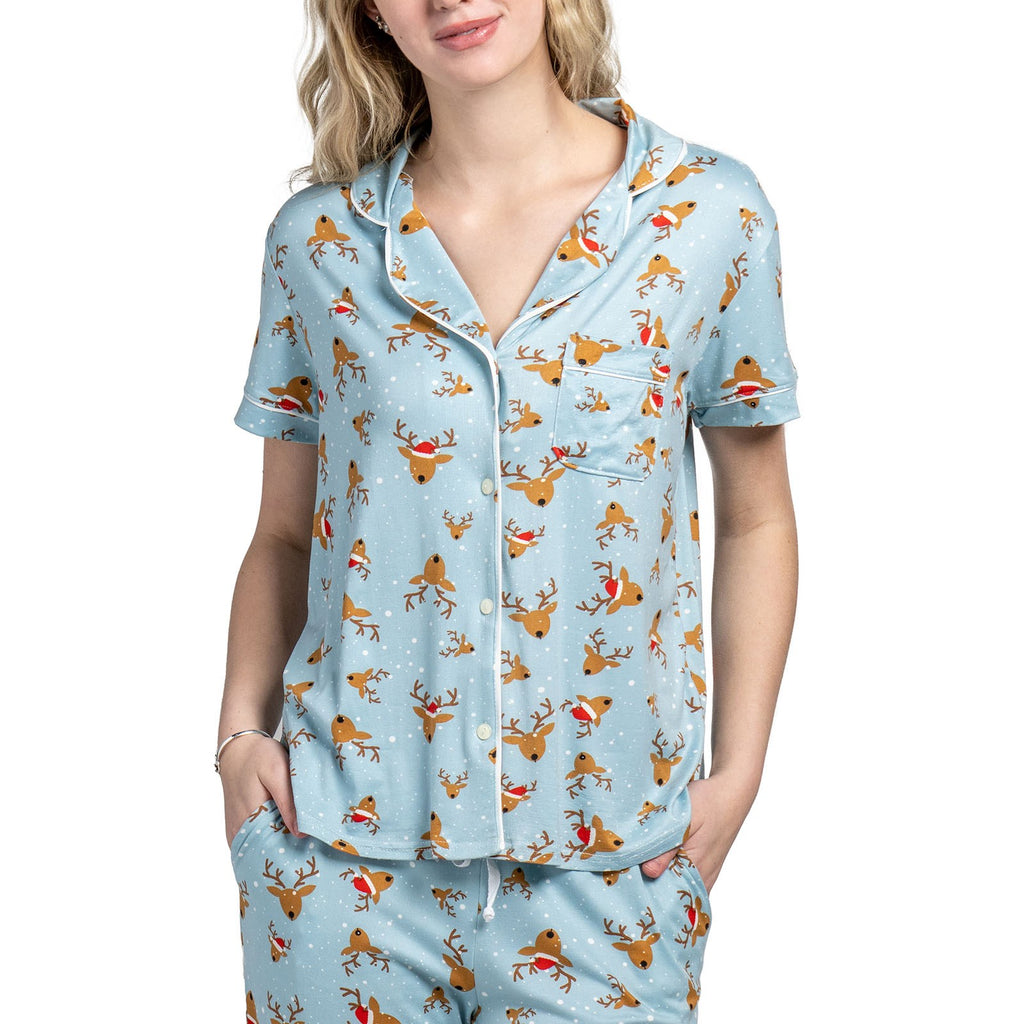 SANTA'S HELPERS Pajama Top by Hello Mello